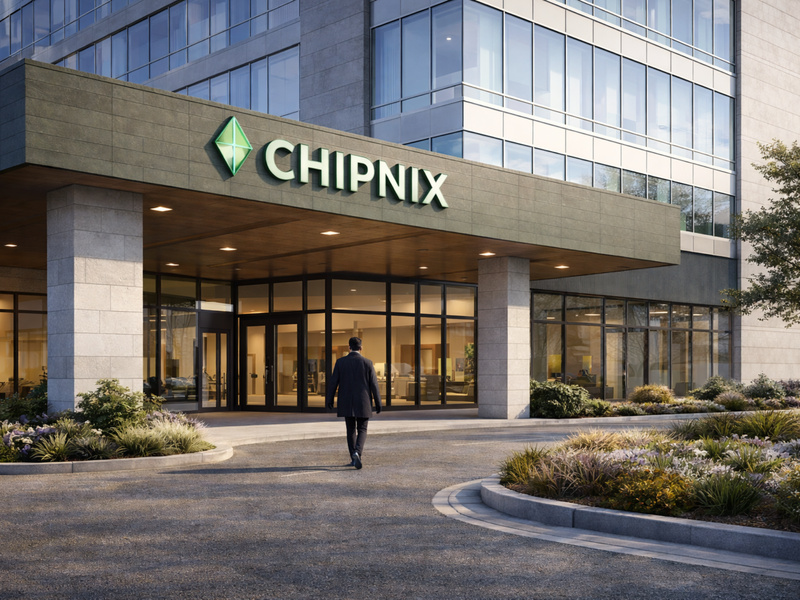 Architectural render of Chipnix Hotel & Casino Exterior Night